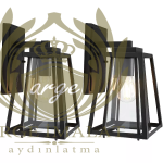 dışmekan aplik camlı metal loft tasarım aydınlatma siyah23
