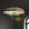Salon Otel Villa Oda İçin Modern Kademeli Kristal LED Avize Gold Sarkıt Avize