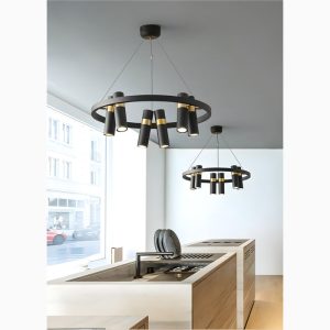Yuvarlak Siyah Metal LED Sarkıt Avize İmalatı Avize Aplik Dış Mekan Aydınlatma Modelleri İmalatı Yuvarlak Siyah Metal LED Sarkıt Avize İmalatı - Görsel 8