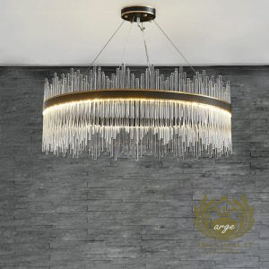 Cam Çubuk Avize Modeli İmalatı Otel Salon Şık Led Aydınlatma - Görsel 6