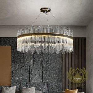 Cam Çubuk Avize Modeli İmalatı Otel Salon Şık Led Aydınlatma - Görsel 10
