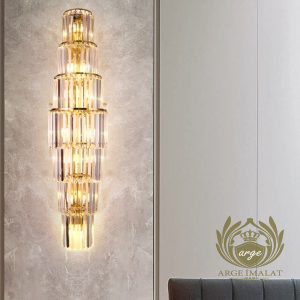 Kristalli Aplik Modelleri İmalat Otel Villa Duvar Aydınlatma - Görsel 4