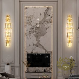 Kristalli Aplik Modelleri İmalat Otel Villa Duvar Aydınlatma - Görsel 5