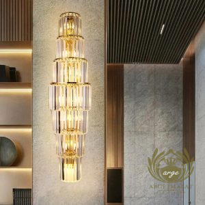 Kristalli Aplik Modelleri İmalat Otel Villa Duvar Aydınlatma - Görsel 6
