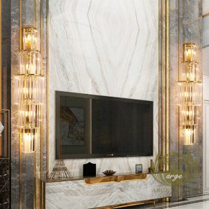 Kristalli Aplik Modelleri İmalat Otel Villa Duvar Aydınlatma - Görsel 7