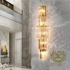 Kristalli Aplik Modelleri İmalat Otel Villa Duvar Aydınlatma - Görsel 10