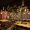 Retro Loft Cafe Restoran Halatlı Avize Modelleri