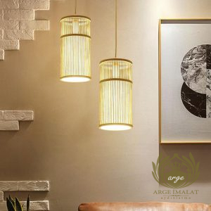 Tel Kumaşlı Avize Modeli Cafe salon oda avize - Görsel 3