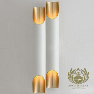 Cafe Aplik Modelleri -Borulu Gold 2 li yada tekli siyah beyaz - Görsel 4
