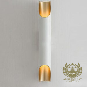 Cafe Aplik Modelleri -Borulu Gold 2 li yada tekli siyah beyaz - Görsel 5