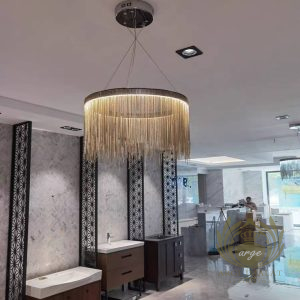 zincirli led avize modeli-Otel Villa Salon - Görsel 3