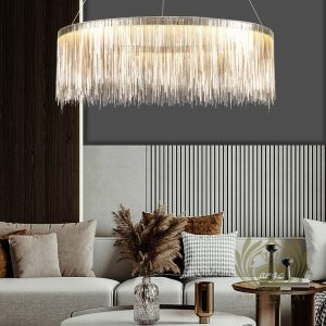 zincirli led avize modeli-Otel Villa Salon - Görsel 4