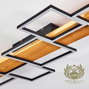 Modern LED Tavan Aydınlatma | Dikdörtgen Ahşap Detaylı Siyah Tavan Lambası Avize Aplik Dış Mekan Aydınlatma Modelleri İmalatı Modern LED Tavan Aydınlatma | Dikdörtgen Ahşap Detaylı Siyah Tavan Lambası - Görsel 10