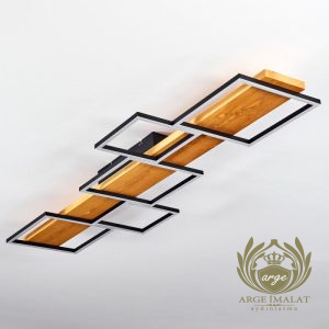 Modern LED Tavan Aydınlatma | Dikdörtgen Ahşap Detaylı Siyah Tavan Lambası Avize Aplik Dış Mekan Aydınlatma Modelleri İmalatı Modern LED Tavan Aydınlatma | Dikdörtgen Ahşap Detaylı Siyah Tavan Lambası - Görsel 8