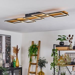 Modern LED Tavan Aydınlatma | Dikdörtgen Ahşap Detaylı Siyah Tavan Lambası Avize Aplik Dış Mekan Aydınlatma Modelleri İmalatı Modern LED Tavan Aydınlatma | Dikdörtgen Ahşap Detaylı Siyah Tavan Lambası - Görsel 6