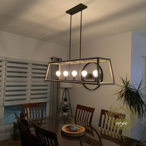 Modern Endüstriyel Siyah Gold Camlı Lineer Sarkıt Avize | Yemek Masası & Mutfak Ada Üstü - Görsel 18