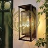 Şeffaf Oluklu Camlı Dış Mekan Duvar Lambası, Veranda/Teras/Garaj için Dış Mekan Aplik