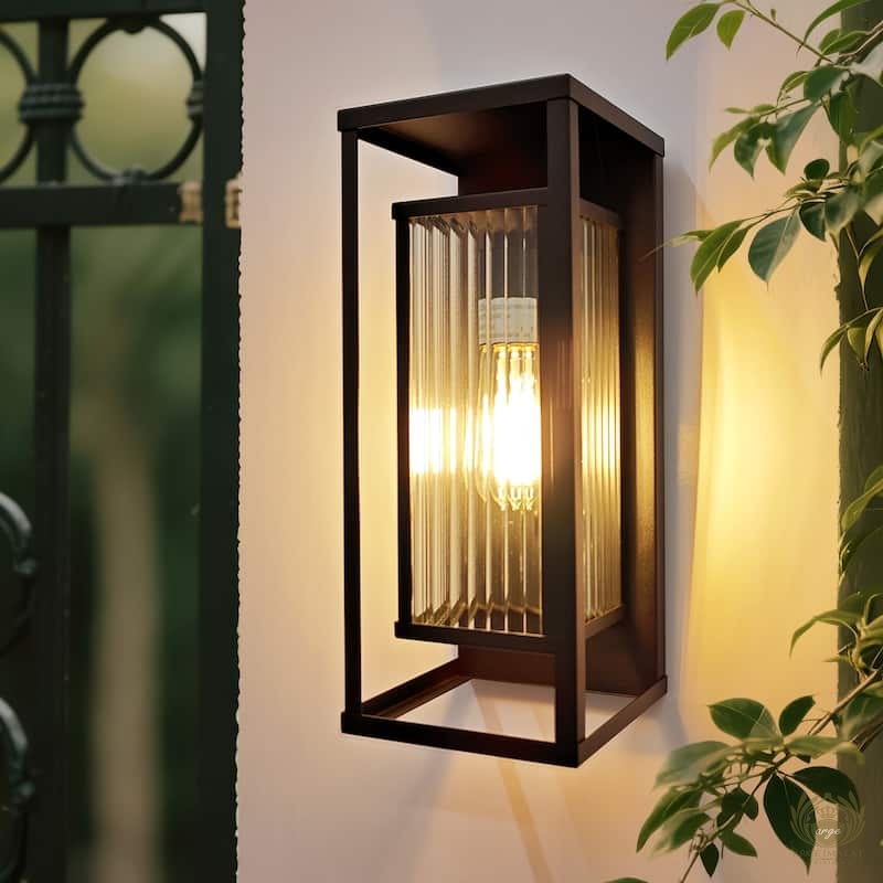 Şeffaf Oluklu Camlı Dış Mekan Duvar Lambası, Veranda/Teras/Garaj için Dış Mekan Aplik Avize Aplik Modelleri İmalatı Şeffaf Oluklu Camlı Dış Mekan Duvar Lambası, Veranda/Teras/Garaj için Dış Mekan Aplik