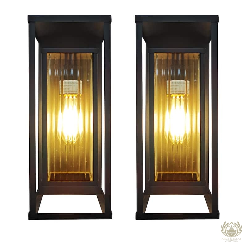 Şeffaf Oluklu Camlı Dış Mekan Duvar Lambası, Veranda/Teras/Garaj için Dış Mekan Aplik Avize Aplik Modelleri İmalatı Şeffaf Oluklu Camlı Dış Mekan Duvar Lambası, Veranda/Teras/Garaj için Dış Mekan Aplik - Görsel 4
