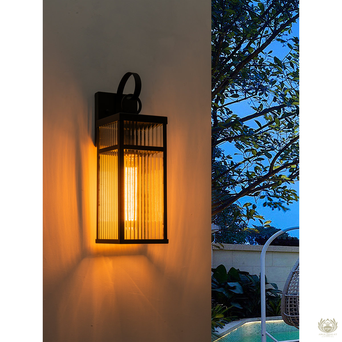 Siyah Metal Çizgili Camlı Dış Mekan Duvar Apliği (40.6 cm) – Modern Bahçe ve Balkon Aydınlatması E27 Avize Aplik Modelleri İmalatı Siyah Metal Çizgili Camlı Dış Mekan Duvar Apliği (40.6 cm) – Modern Bahçe ve Balkon Aydınlatması E27 - Görsel 6