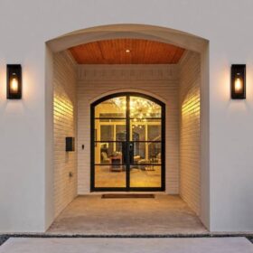 Modern Siyah Dis Mekan Duvar Apligi – Villa Bahce ve Garaj Giris Aydinlatmasi Cift Katli 2
