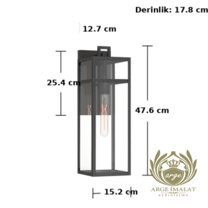 Siyah Modern Dis Mekan Aplik – Seffaf Camli Rustik Duvar Aydinlatmasi 1 Kopya