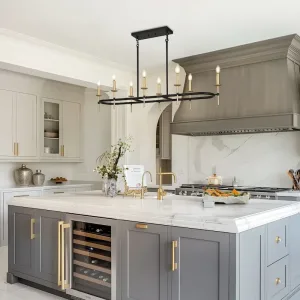 8 kollu Modern Salon ve Kafe Sarkıt Aydınlatma Yan Profil Kasa Yapısı