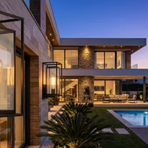 Modern Siyah Metal Gövdeli Şeffaf Camlı Dış Mekan Duvar Apliği - Villa, Bahçe, Teras ve Veranda İçin Dekoratif Rustik E27 Duylu Endüstriyel Tasarım Dış Cephe Aydınlatma Armatürü - Görsel 3