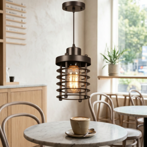 Endüstriyel Metal Sarkıt Avize - Cnc Kesim Kafesli Vintage Loft Aydınlatma Kafe Restoran Özel Mekan Avize İmalat - Görsel 14