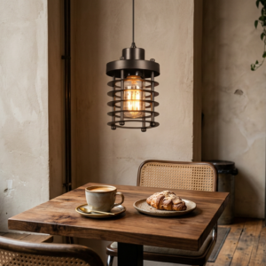 Endüstriyel Metal Sarkıt Avize - Cnc Kesim Kafesli Vintage Loft Aydınlatma Kafe Restoran Özel Mekan Avize İmalat - Görsel 8