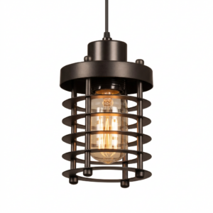 Endüstriyel Metal Sarkıt Avize - Cnc Kesim Kafesli Vintage Loft Aydınlatma Kafe Restoran Özel Mekan Avize İmalat - Görsel 7