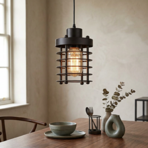 Endüstriyel Metal Sarkıt Avize - Cnc Kesim Kafesli Vintage Loft Aydınlatma Kafe Restoran Özel Mekan Avize İmalat - Görsel 6