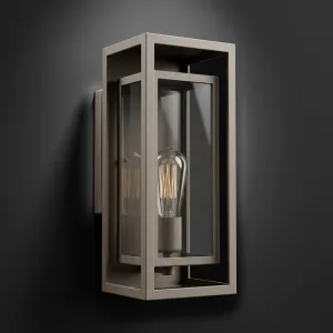 modern geometrik metal dis mekan duvar apligi seffaf camli rustik aydinlatma