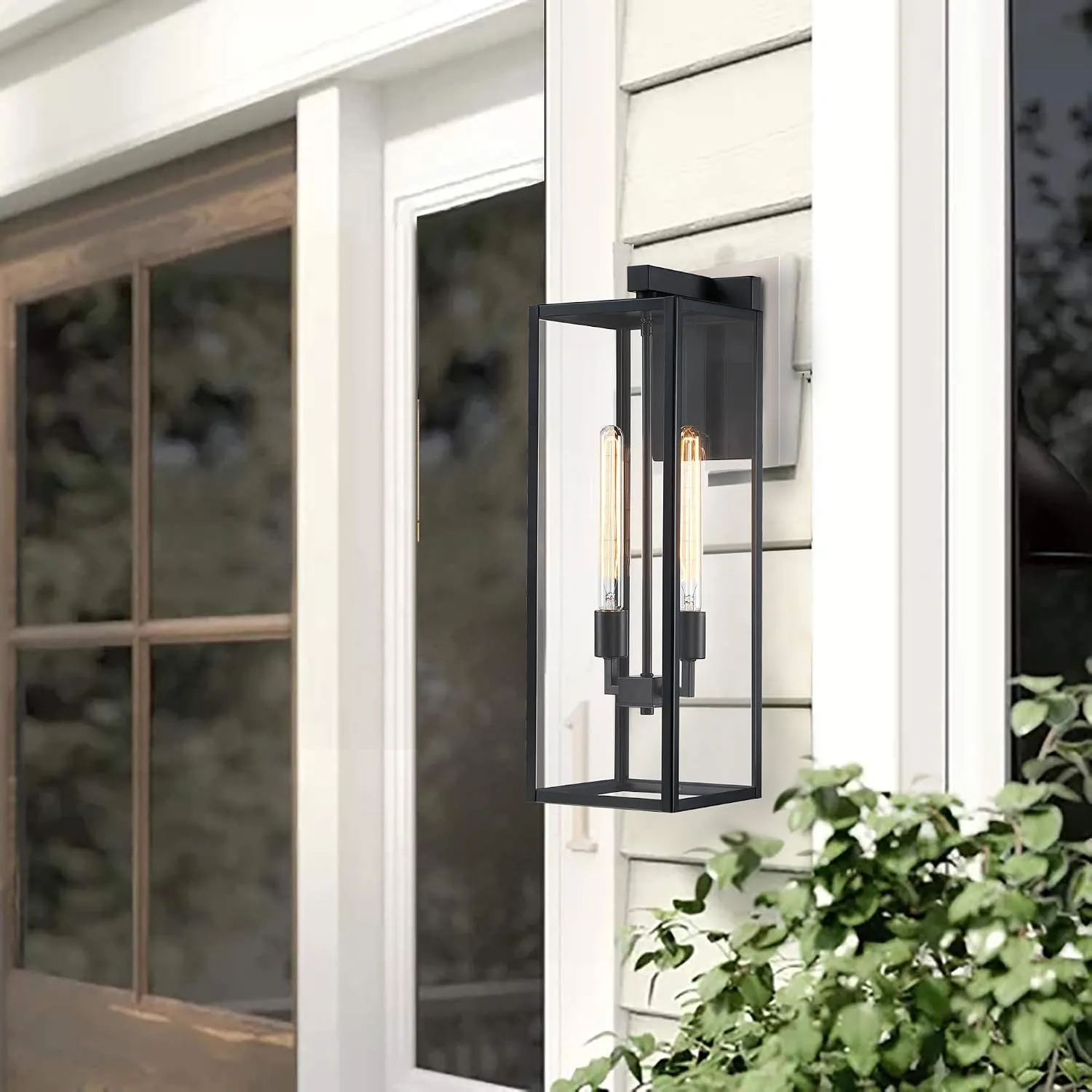 Siyah Metal Kasa Çift Duylu Camlı Uzun Dış Mekan Aplik - Villa Kapı Yanı, Veranda, Bahçe Duvarı ve Havuz Kenarı Dekoratif Duvar Aydınlatma Lambası İmalatı Avize Aplik Dış Mekan Aydınlatma Modelleri İmalatı Siyah Metal Kasa Çift Duylu Camlı Uzun Dış Mekan Aplik - Villa Kapı Yanı, Veranda, Bahçe Duvarı ve Havuz Kenarı Dekoratif Duvar Aydınlatma Lambası İmalatı - Görsel 4