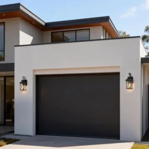Villa dış cephe veranda ve bahçe için özel tasarım yağmur damlası efektli camlı siyah fener tipi dış mekan duvar apliği - Görsel 3