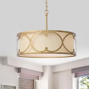 Modern Gold Detaylı Kumaş Yuvarlak Sarkıt Avize İmalatı - modern gold detaylı kumaş yuvarlak sarkıt avize Arge Aydınlatma