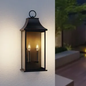 Modern Siyah Metal Fener Tipi Villa Kapı Yanı Garaj Girişi Dış Mekan Aplik İmalatı - modern siyah metal fener tipi villa kapı yanı garaj girişi dış mekan aplik Arge Aydınlatma